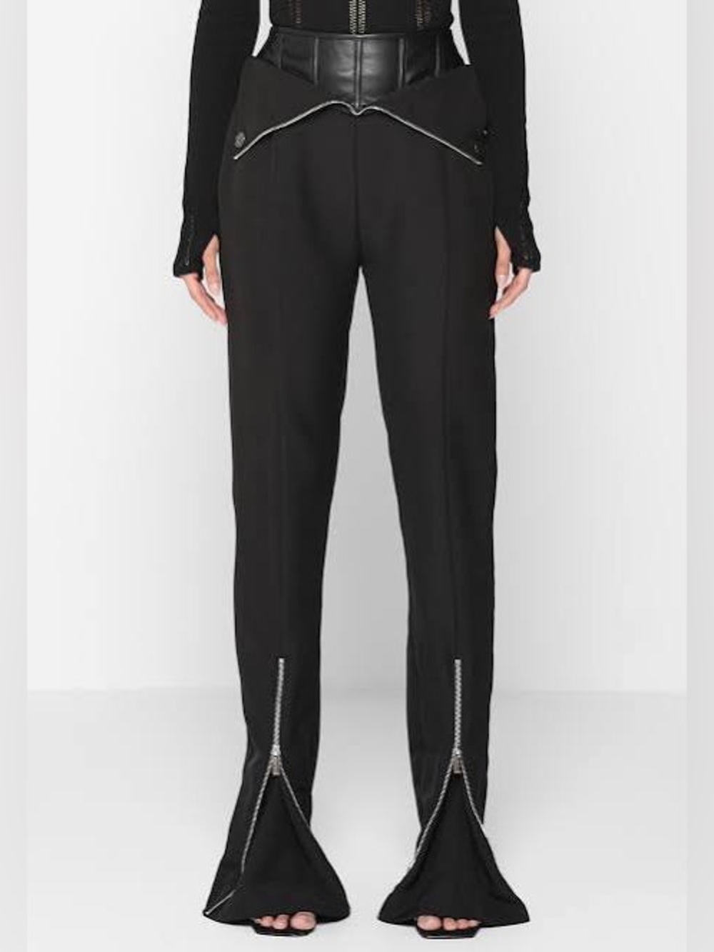Manière De Voir high-rise black pants SIZE UK 6 / US2 EU 34 XS NWT